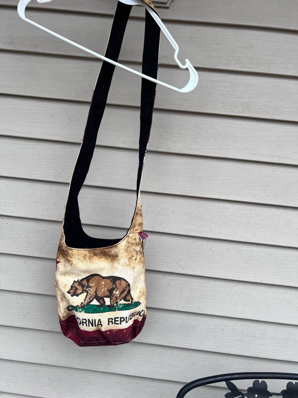 California Republic Bear Canvas Crossbody Bag